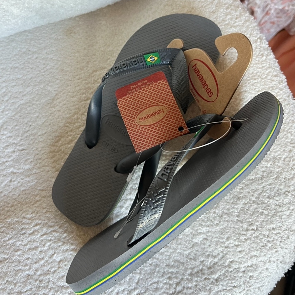 NWT Havaianas Grey Brazil Flag Sandlas✨ 🇧🇷 - Picture 4 of 7